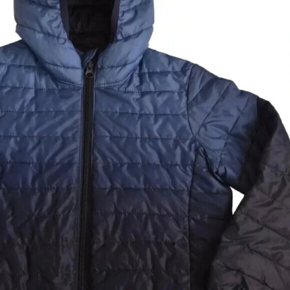 Gap Puffer Jacket Coat Ombre Hooded  Blue Lightweight Size XS - Picture 3 of 8